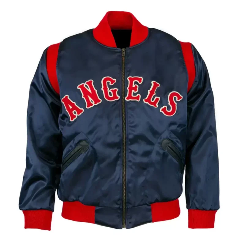 MLB Navy Los Angeles Angels Satin Jacket