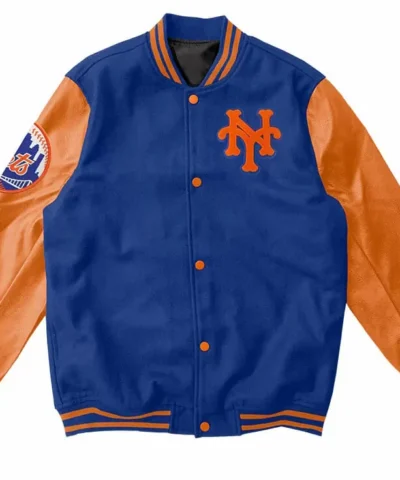 MLB New York Mets Blue Orange Varsity Jacket