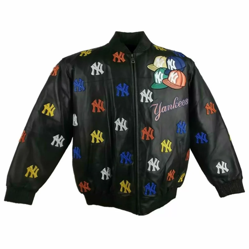 MLB New York Yankees Black Leather Jacket