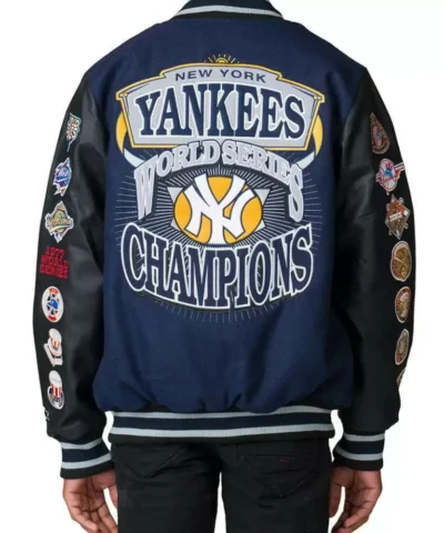 MLB New York Yankees Wool Leather Jacket