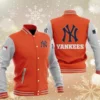 MLB Orange New York Yankees Baseball Varsity Jacket