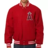 MLB Red Los Angeles Angels Wool Jacket