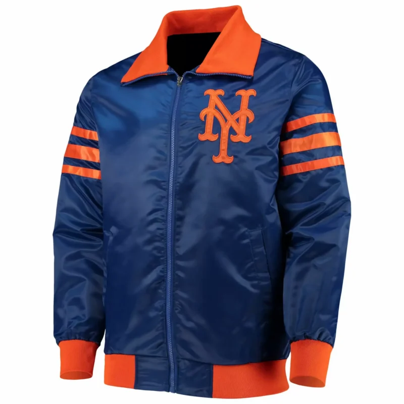 MLB Royal New York Mets The Captain II Satin Jacket scaled 1