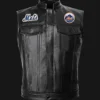MLB Team Black New York Mets Leather Vest