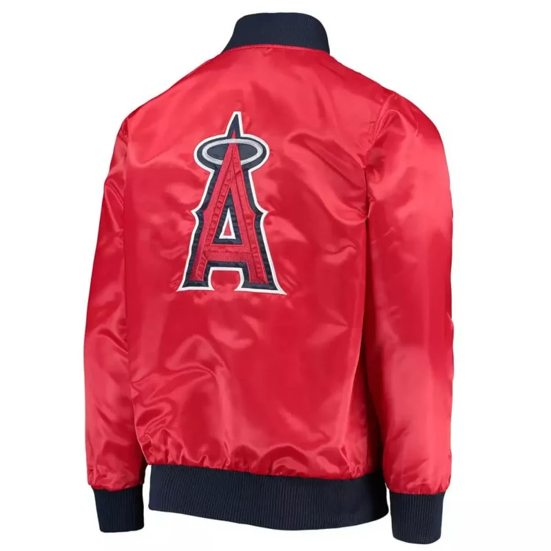 MLB Tricolor Los Angeles Angels Satin Jackets