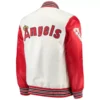 MLB White And Red Los Angeles Angels Satin Jackets