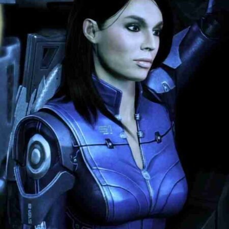 Mass Effect 3 Ashley Williams Leather Purple Jacket
