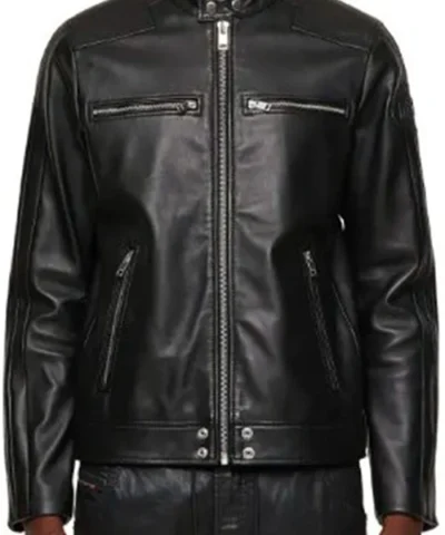 Massimiliano Caiazzo My Family Leather Jacket Front