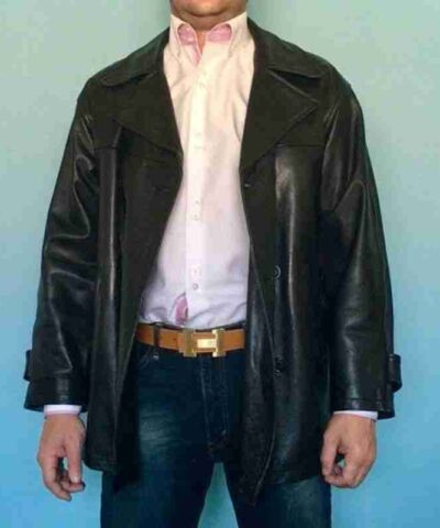 Men Pelle Black Leather Jacket