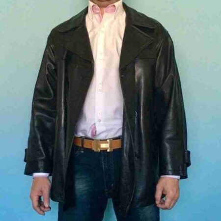 Men Pelle Black Leather Jacket