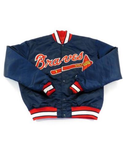 Mens Braves Blue Bomber Jacket