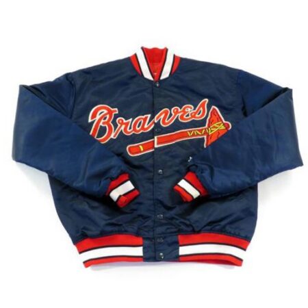Mens Braves Blue Bomber Jacket