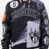 Mens Brooklyn Nets Remix Varsity Jacket