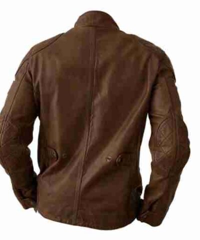 Mens Brown Leather Field Leather Jacket