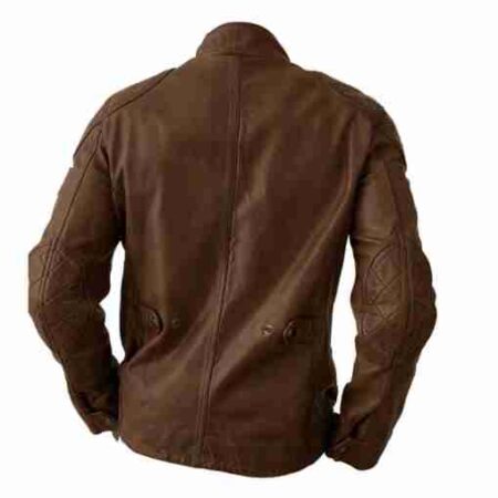 Mens Brown Leather Field Leather Jacket