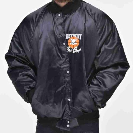 Mens Detroit Bad Boys Black Jacket 1 1