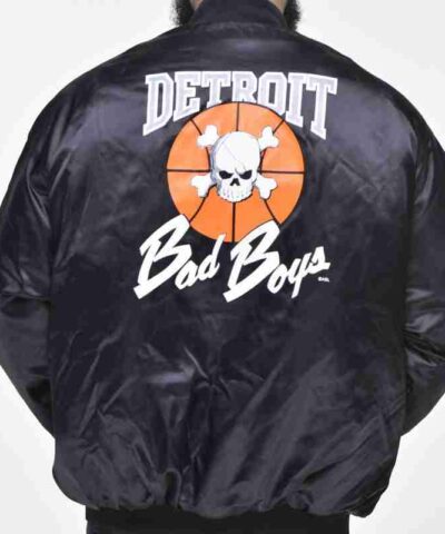 Mens Detroit Bad Boys Black Jacket