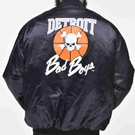 Mens Detroit Bad Boys Black Jacket