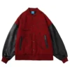 Mens Embroidered Hip Hop Wool Varsity Jacket
