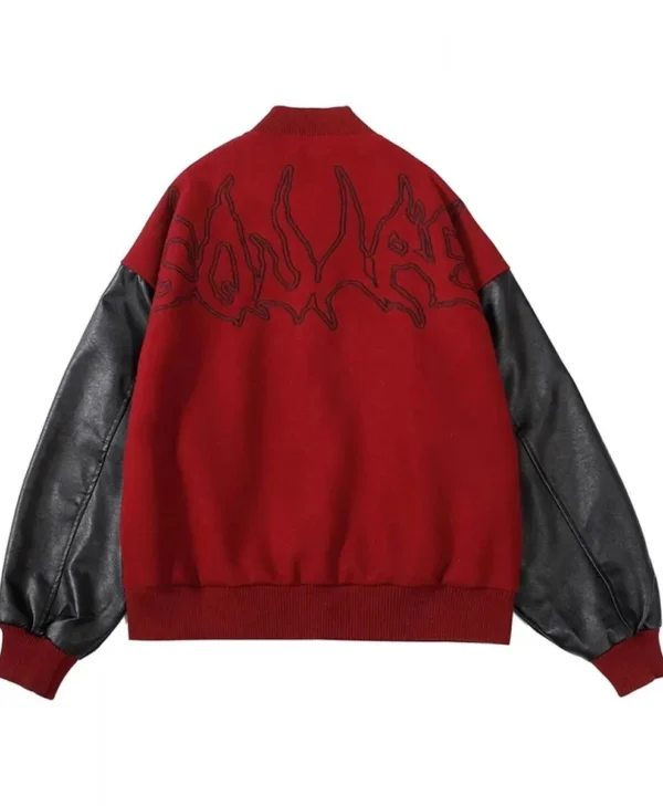 Mens Embroidered Hip Hop Wool Varsity Jackets