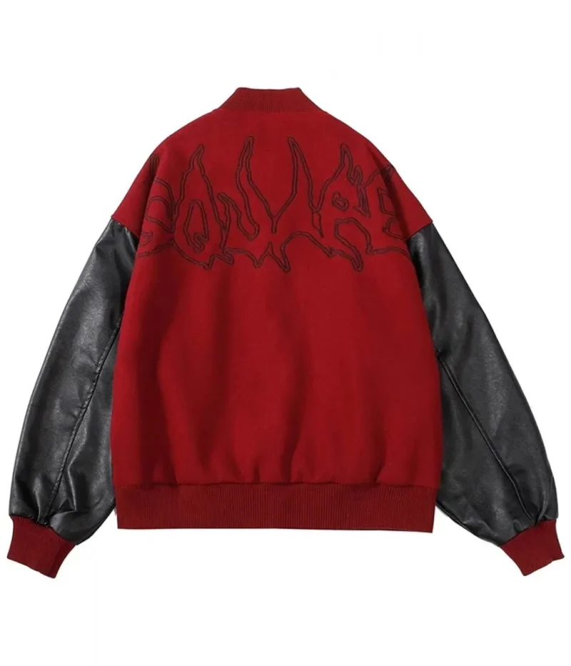 Mens Embroidered Hip Hop Wool Varsity Jackets