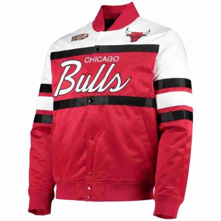 Mens Mitchell Ness Red Chicago Bulls Hardwood Classics Jacket
