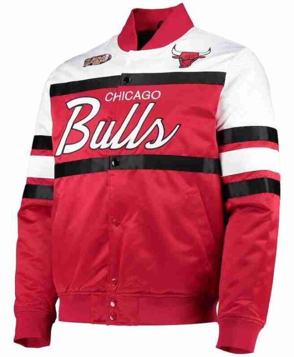 Mens Mitchell Ness Red Chicago Bulls Hardwood Classics Jacket