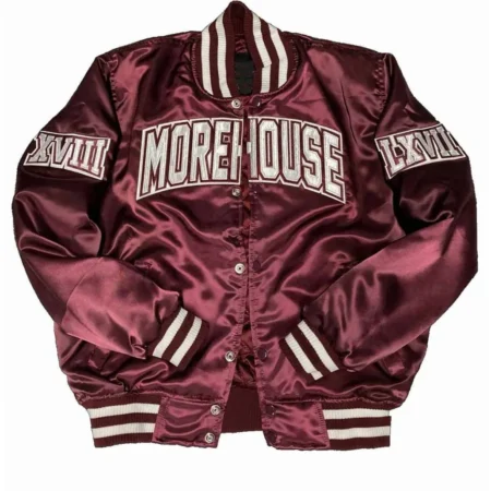 Mens Morehouse College Maroon Bomber Jacket