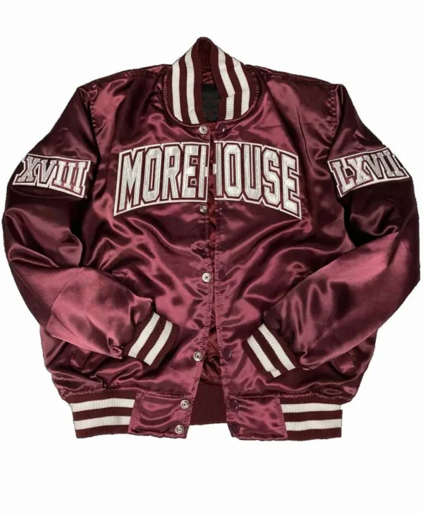 Mens Morehouse College Maroon Bomber Jacket