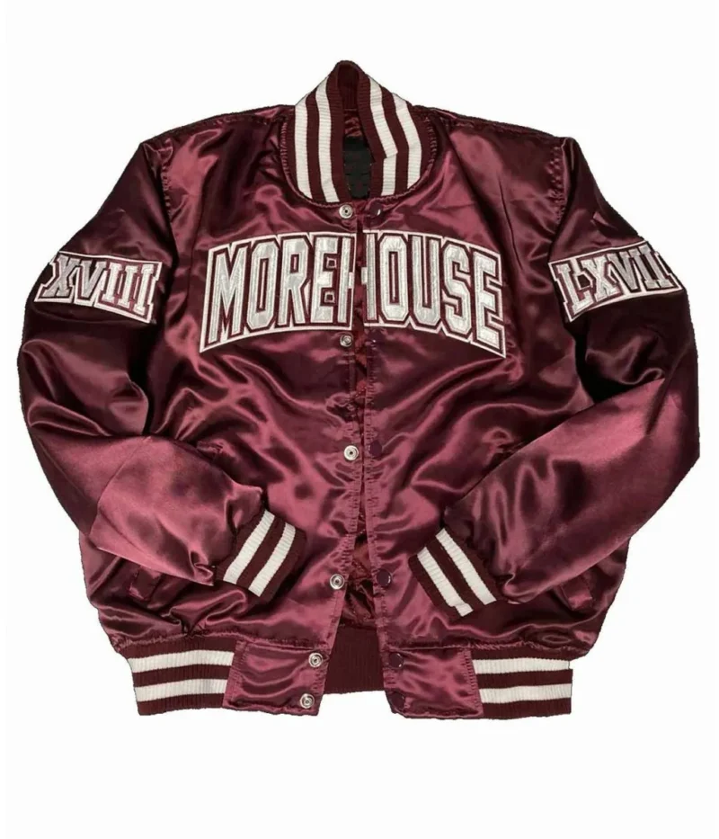 Mens Morehouse College Maroon Bomber Jacket