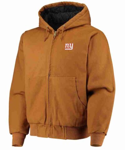 Mens New York Giants Cotton Brown Hoodie