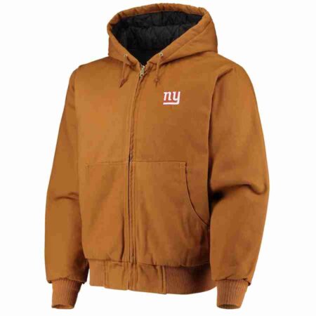 Mens New York Giants Cotton Brown Hoodie
