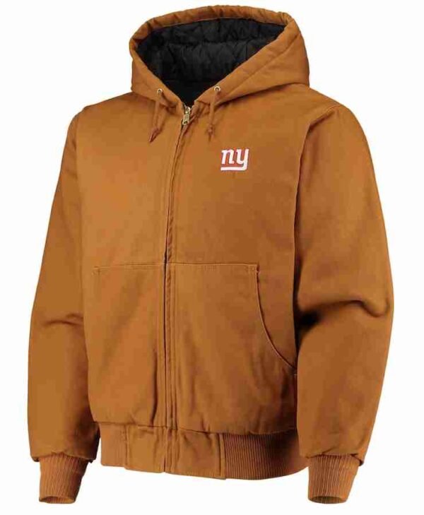 Mens New York Giants Cotton Brown Hoodie