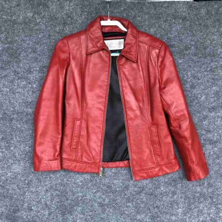 Mens Pelle Red Leather Jacket