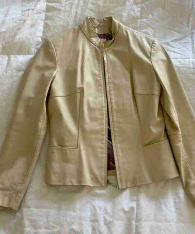 Mens Pelle Tan Leather Jacket