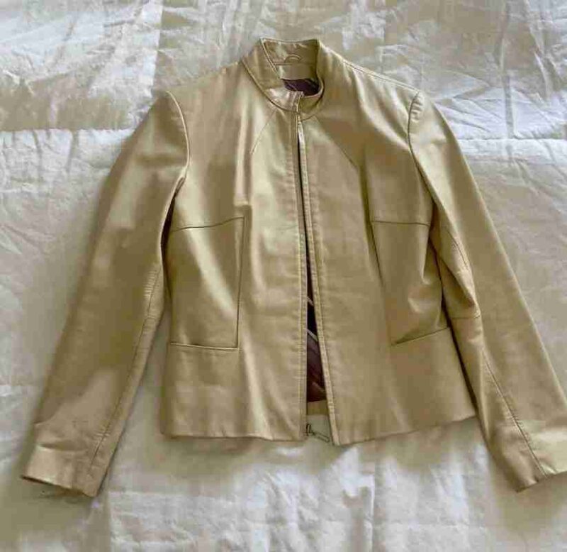Mens Pelle Tan Leather Jacket