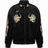 Mens Souvenir Bomber Black Jacket