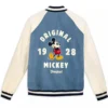 Mickey Mouse Denim Varsity Jacket Back