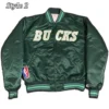 Milwaukee Bucks Ambassador Green Satin Jacket
