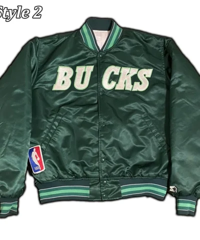 Milwaukee Bucks Ambassador Green Satin Jacket