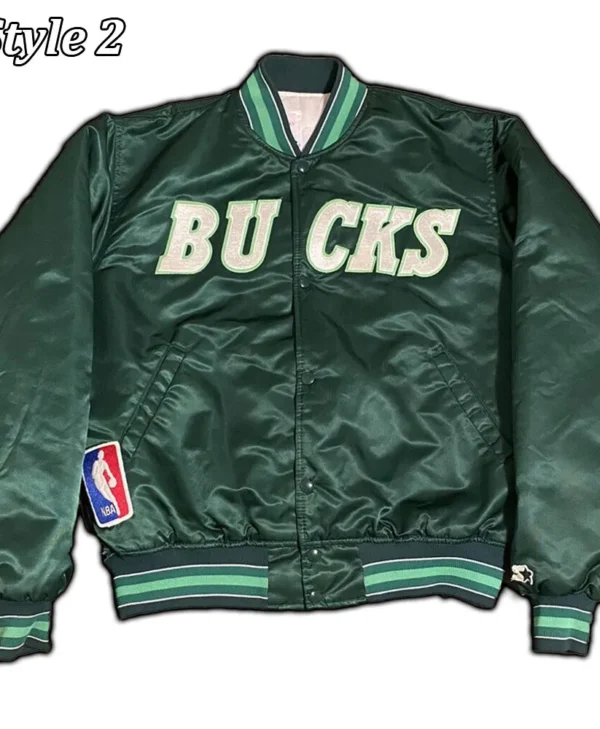 Milwaukee Bucks Ambassador Green Satin Jacket
