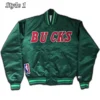 Milwaukee Bucks Ambassador Green and White Satin Jacket
