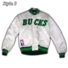 Milwaukee Bucks Ambassador White Satin Jacket