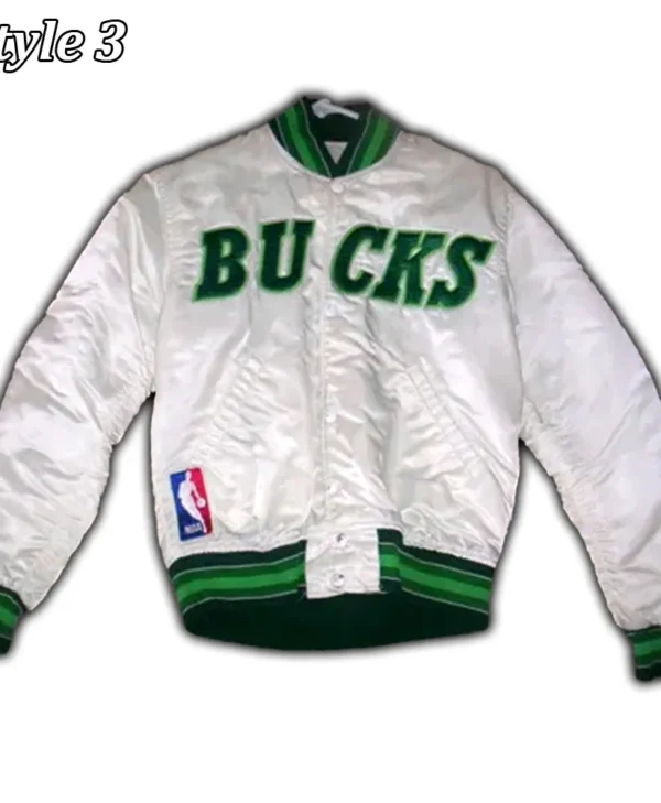 Milwaukee Bucks Ambassador White Satin Jacket