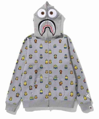 Minions Bape Grey Hoodie