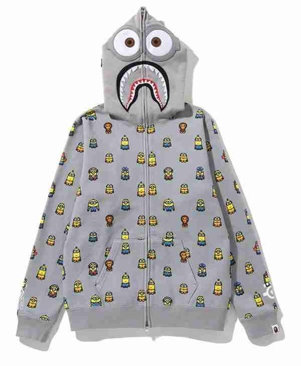 Minions Bape Grey Hoodie