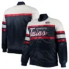 Minnesota Twins Coaches Navy Blue and Red Jacket