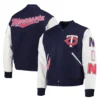 Minnesota Twins Letterman Navy and White Jacket