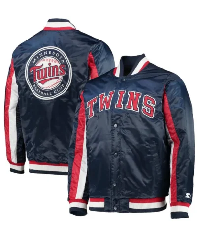 Minnesota Twins The Ace Navy Blue Full Snap Jacket