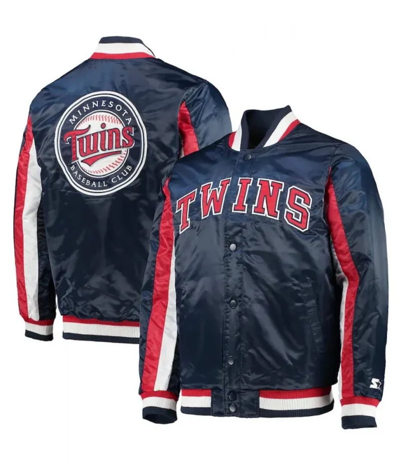 Minnesota Twins The Ace Navy Blue Full Snap Jacket